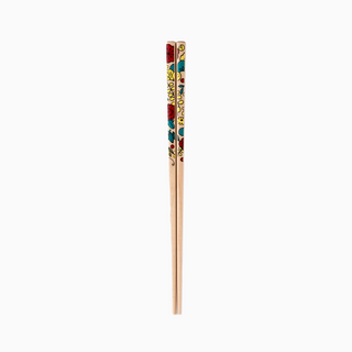 Kutani Seal | Flowers with Chopstick Holder