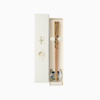 Kutani Seal | Wisteria with Chopstick Holder
