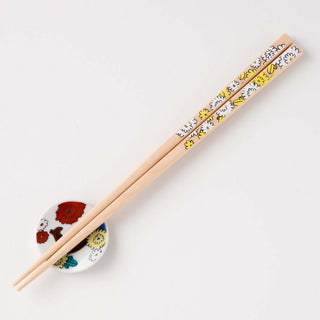 Kutani Seal | Chrysanthemum with Chopstick Holder