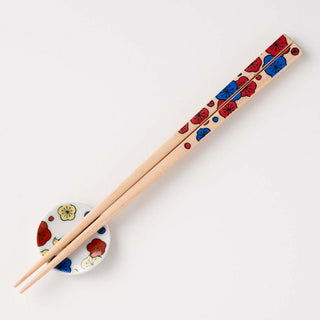 Kutani Seal | Plum with Chopstick Holder