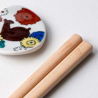 Kutani Seal | Chrysanthemum with Chopstick Holder